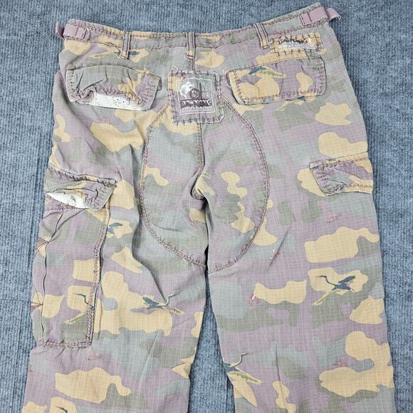 Vintage Da Nang Cargo Pants Womens Small Y2K Camo Parachute Tactical Streetwear - Picture 10 of 10